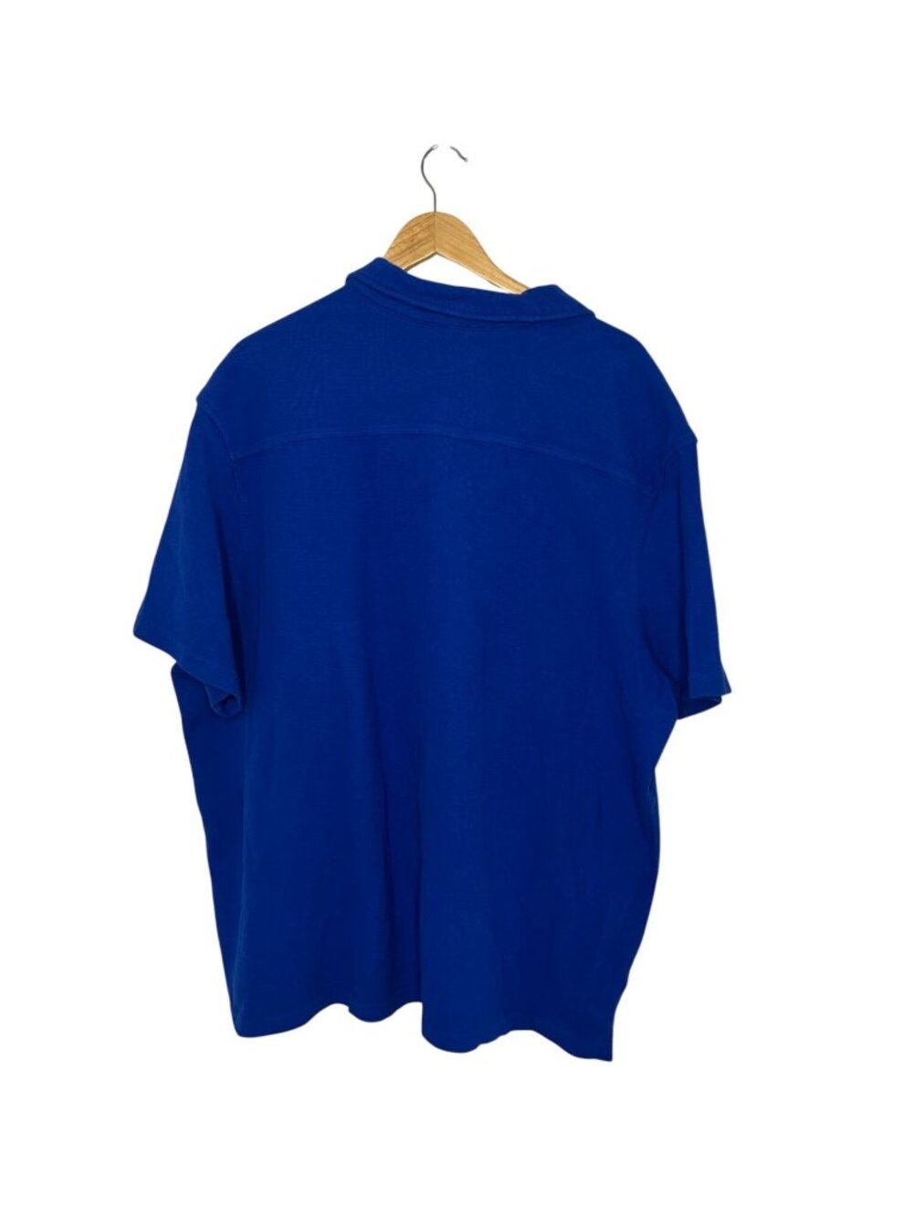 NWT Woven Men's Full Button Camp Shirt - Goodfellow & Co Blue XXL - Picture 5 of 5
